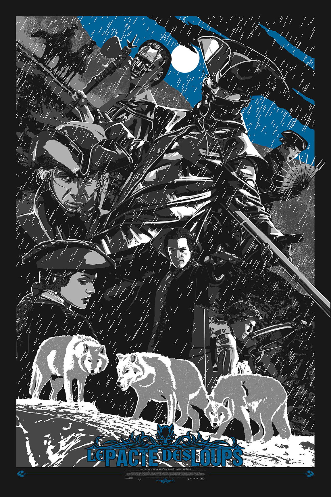 A Knight and his Wolf Poster Print