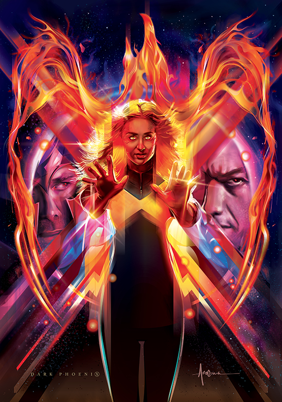 Artwork by X-Men: Dark Phoenix: Wondercon / Fan X/ Target Promotions 2019
