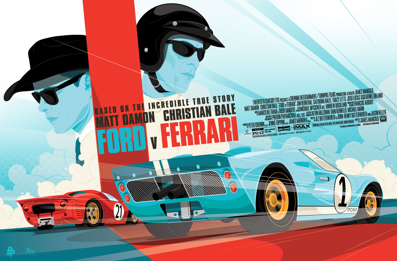 Artwork by Ford v Ferrari