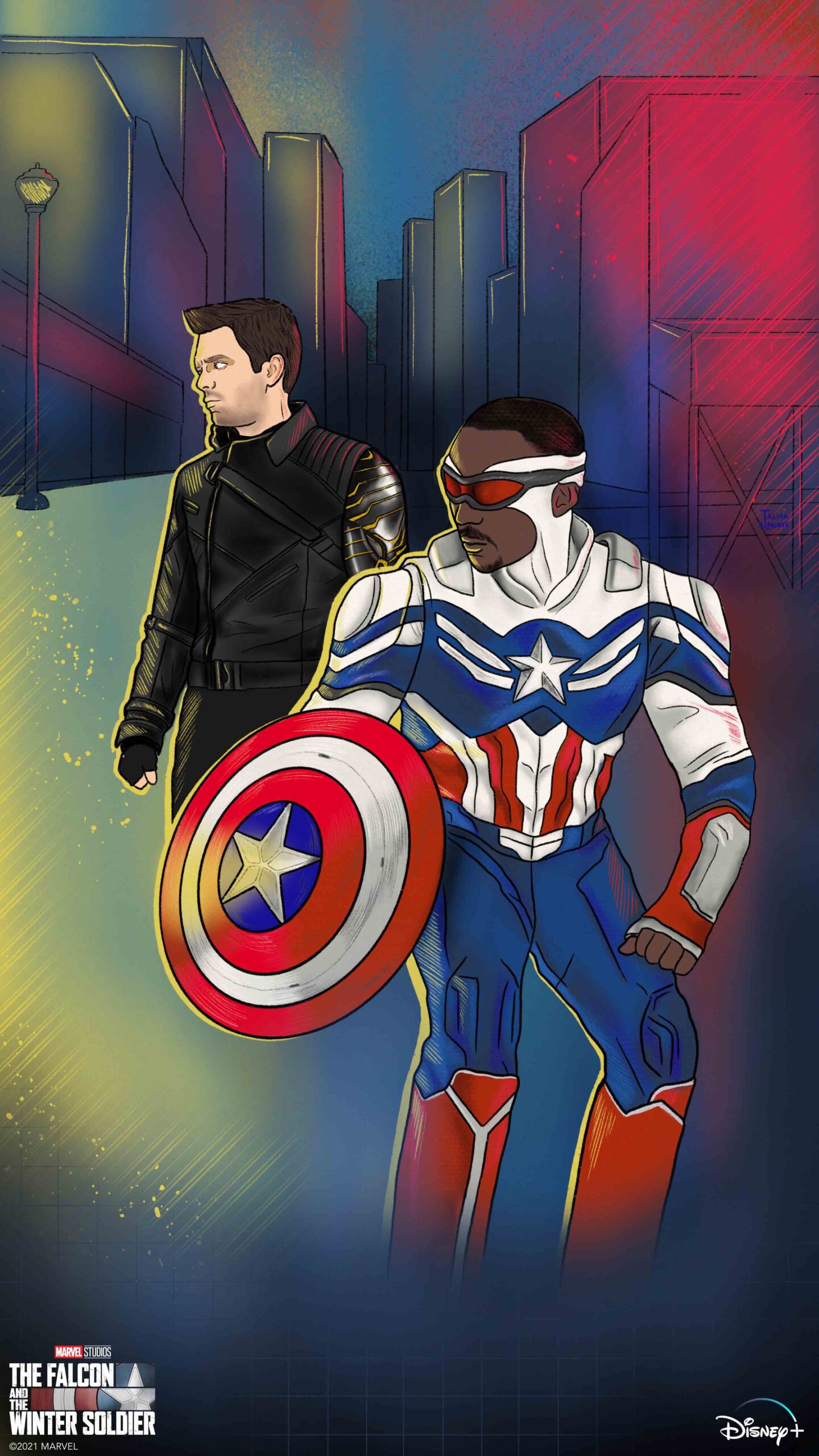 Artwork by Disney Plus/Marvel – Falcon & Winter Soldier – Wallpapers