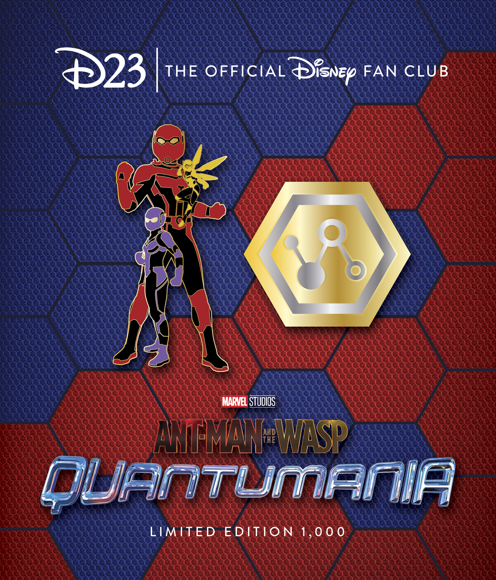 Official D23-Ant-Man & The Wasp Enamel Pin & Backer