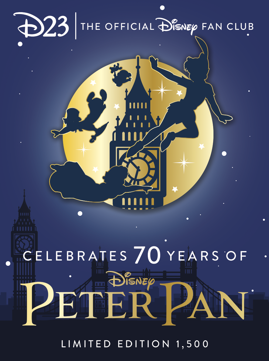 Official D23-Peter Pan Enamel Pin & Backer
