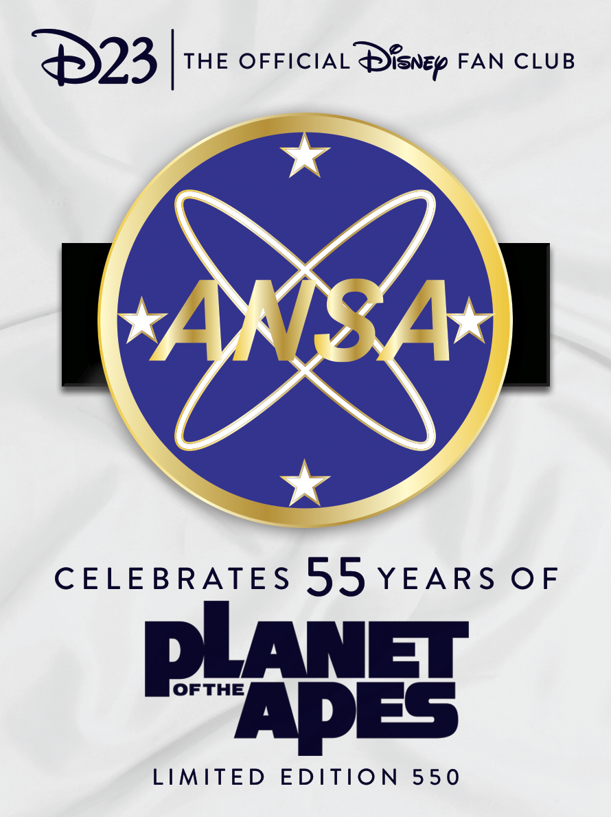 Official D23-Planet Of The Apes Enamel Pin & Backer