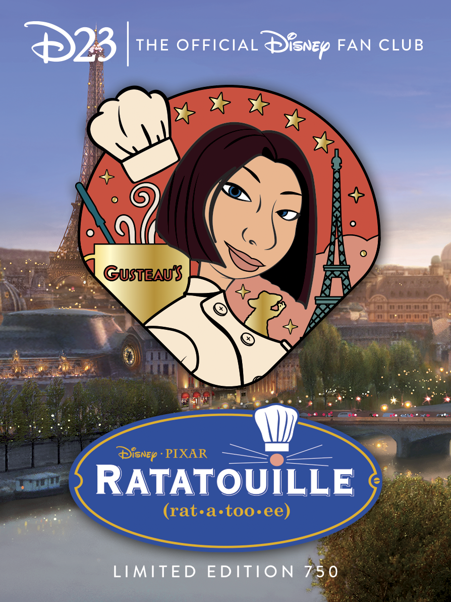 Official D23-Ratatouille Enamel Pin & Backer