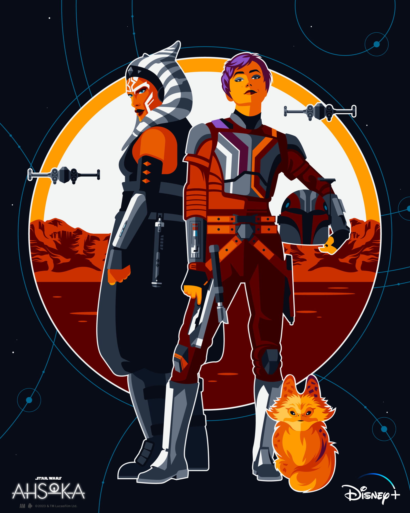 Artwork by Disney Plus, Lucasfilm – Ahsoka Episodic Posters