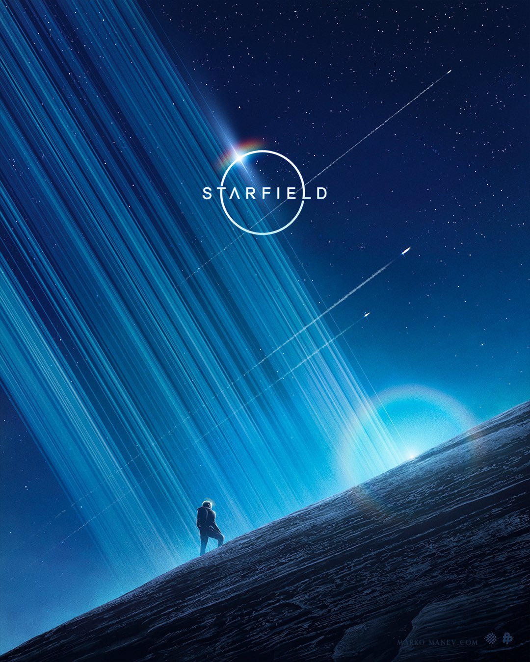 Official Starfield poster for Bethesda Game Studios by the Poster Posse