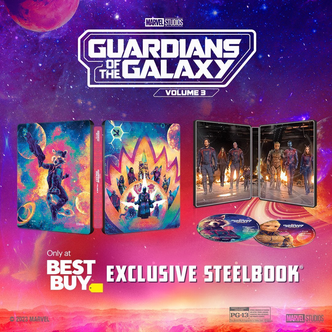 Artwork by Marvel Studios – Guardians Of The Galaxy Vol. 3 Best Buy Exclusive Steelbook