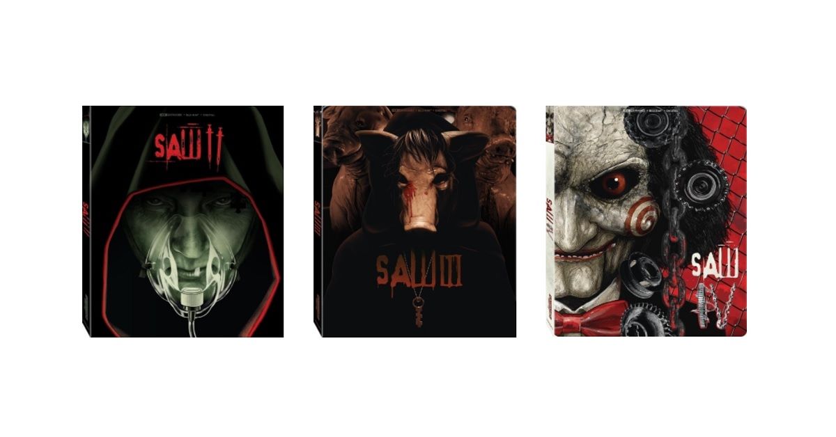 Featured image for Saw II, III, & IV get 4K SteelBooks in October
